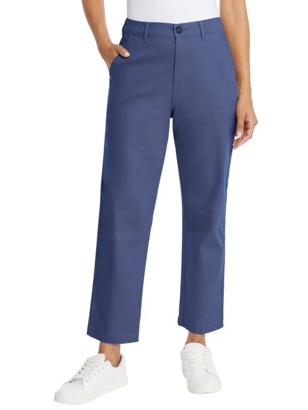 G.H. Bass & Co. Ladies' Chino Ankle Pants, Blue, 10